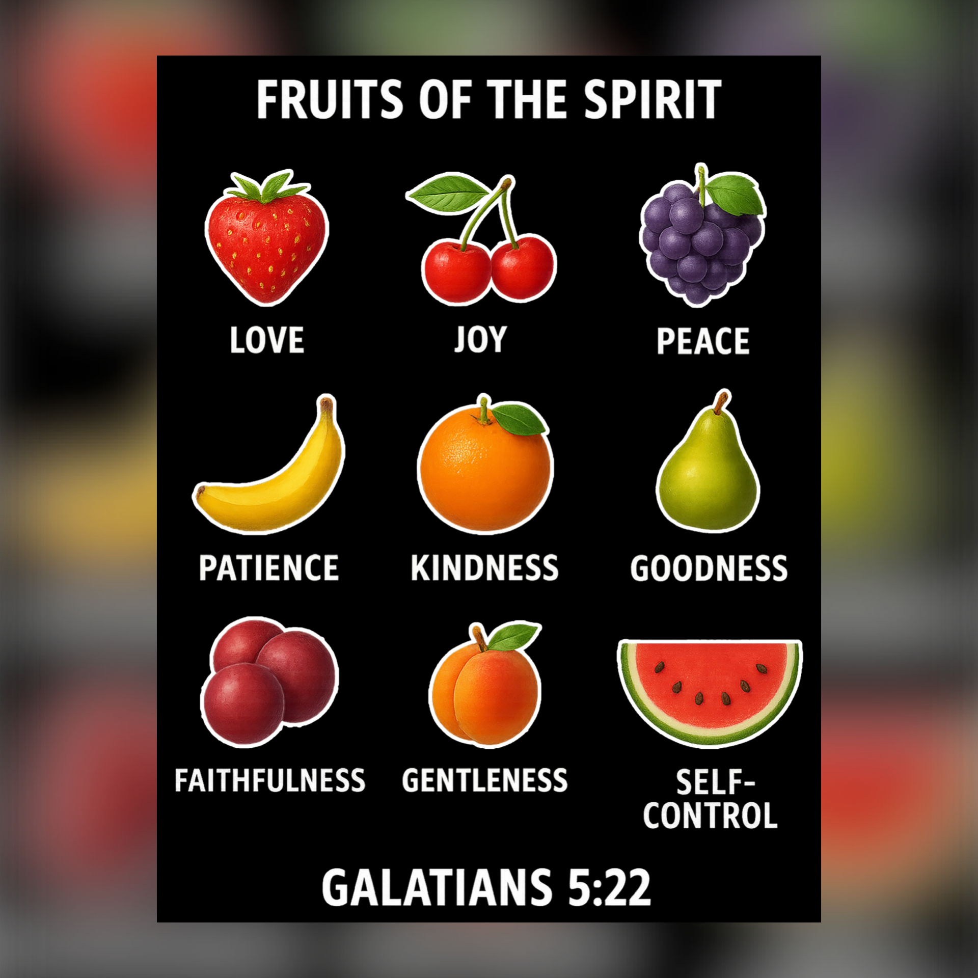 Adult T-Shirt — Fruits of the Spirit