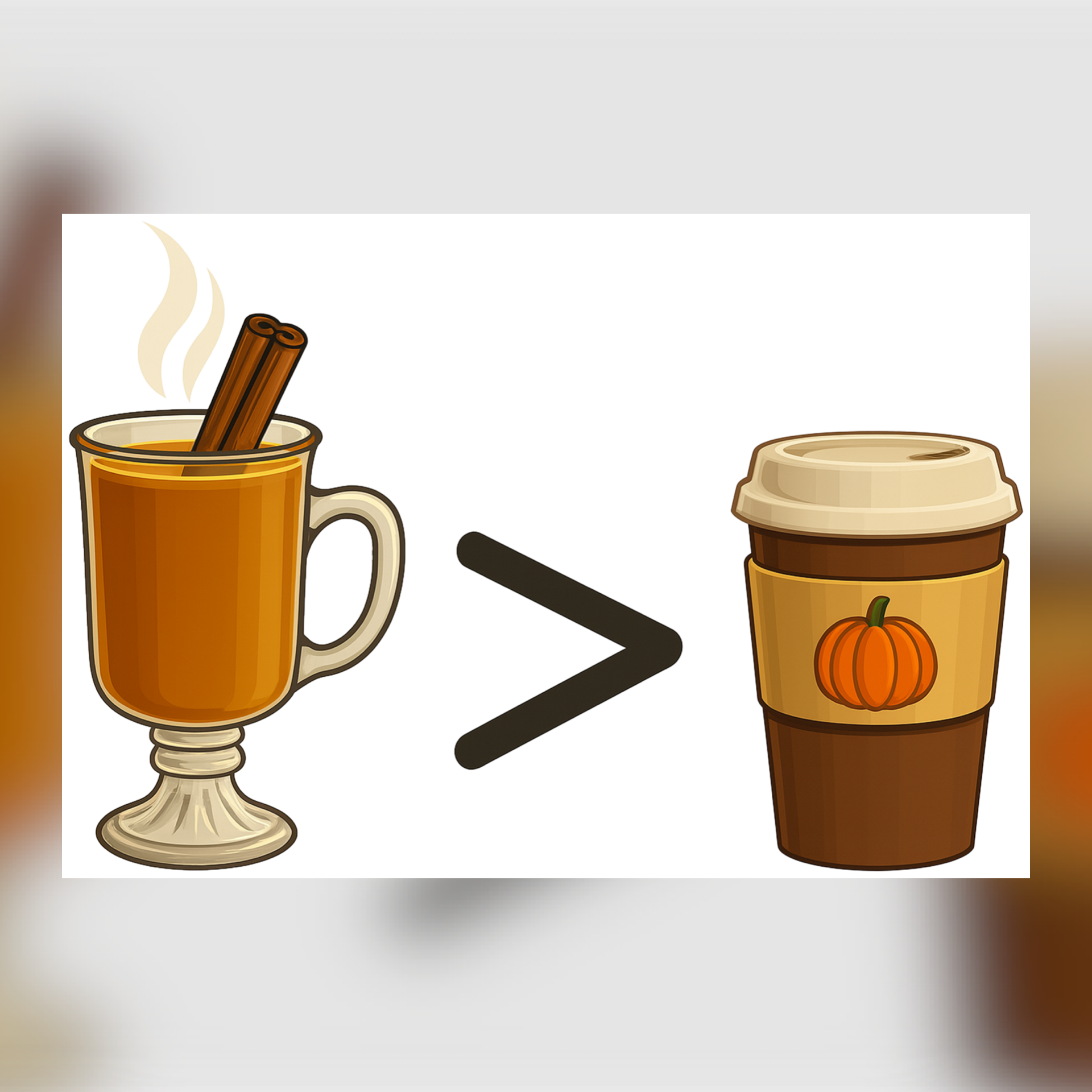 Adult T-Shirt — Hot Apple Cider vs Pumpkin Spice