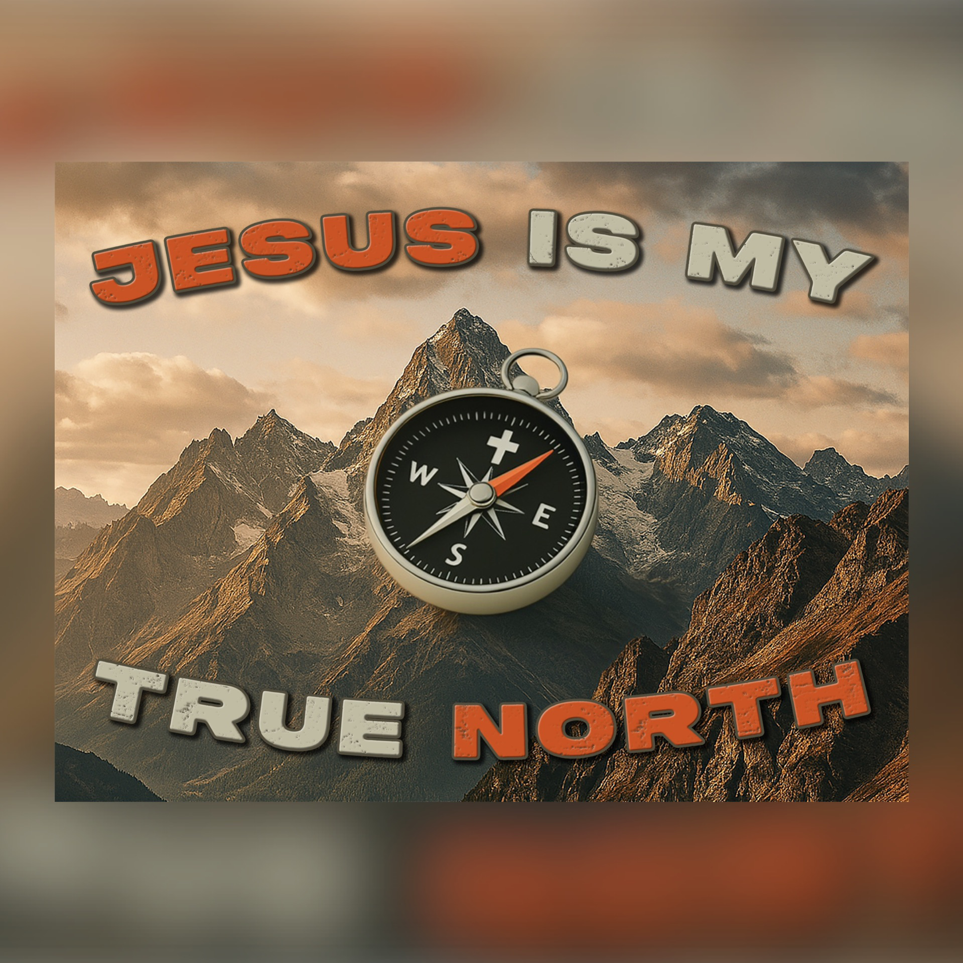 Adult T-Shirt — Jesus is My True North