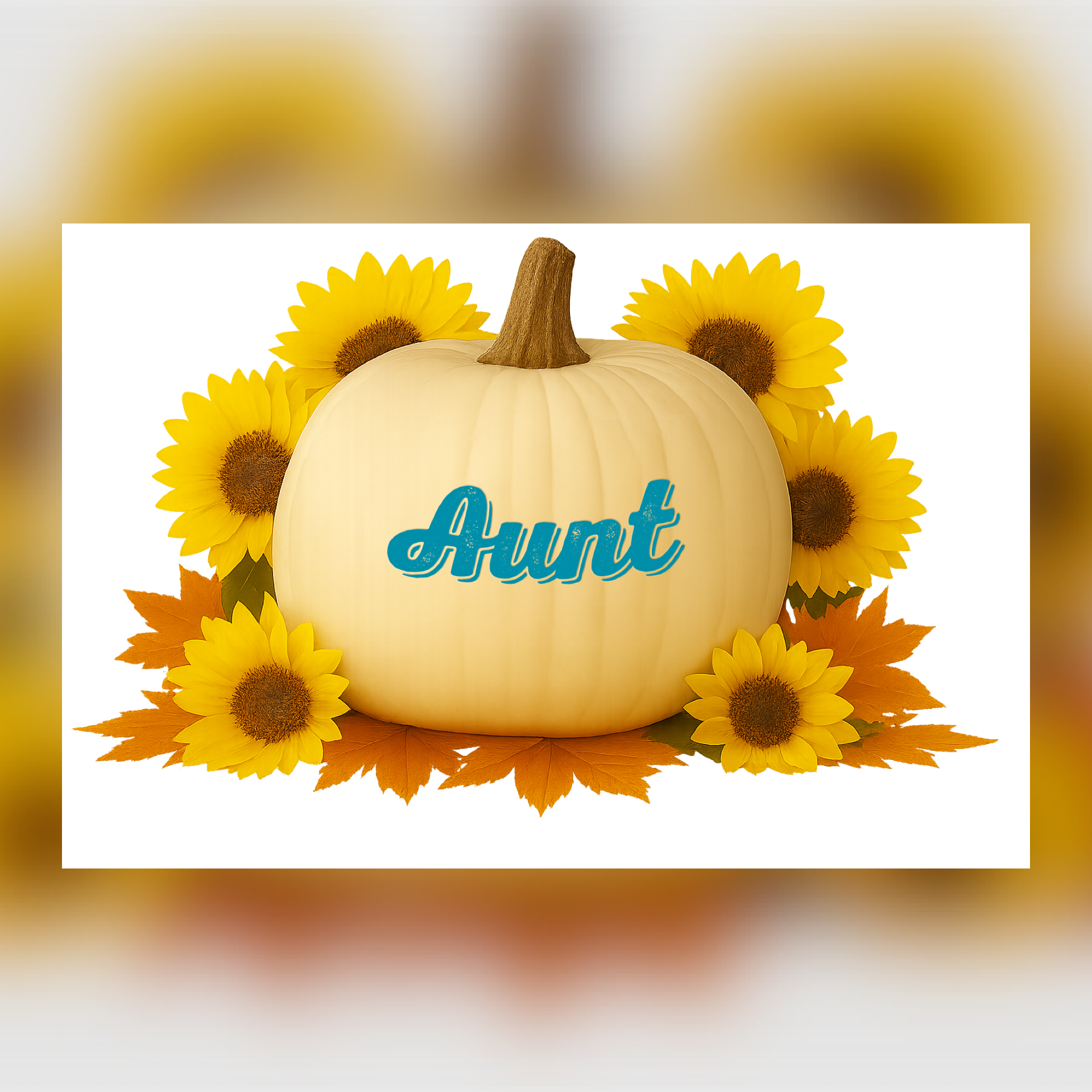 Adult T-Shirt — Pumpkin Aunt