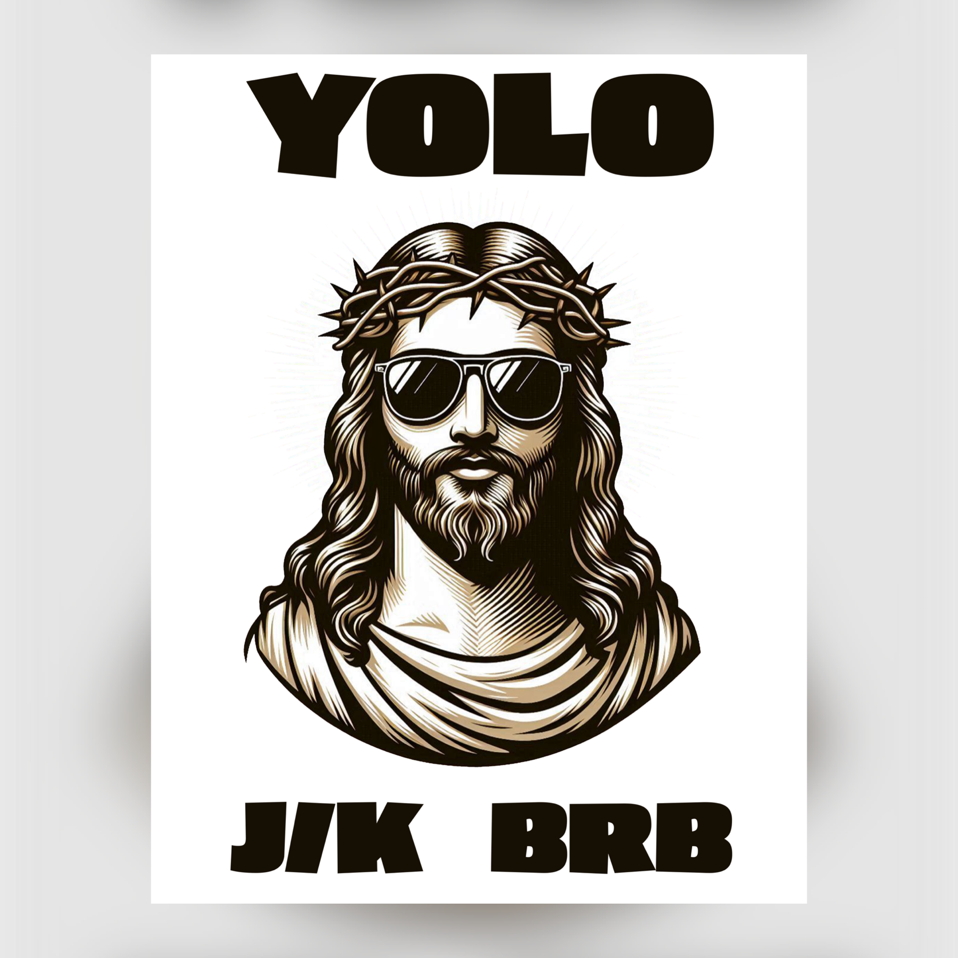 Adult T-Shirt — YOLO JK BRB