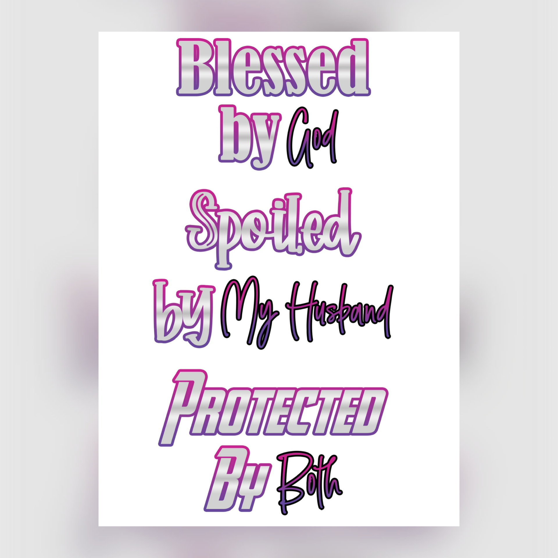Adult T-Shirt — Blessed by God
